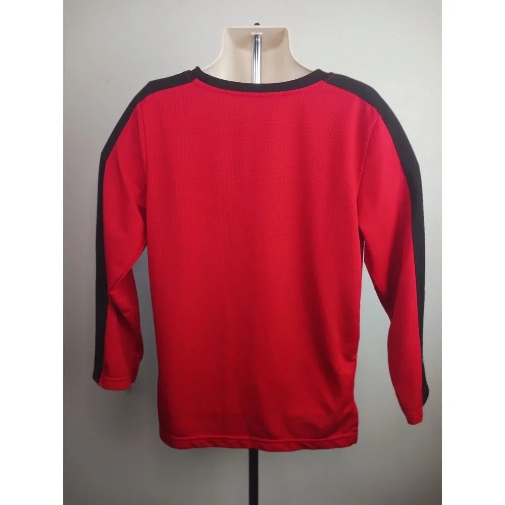 Nike Kids Logo  Red Long Sleeve Dri-fit  Shirt Sz. Small